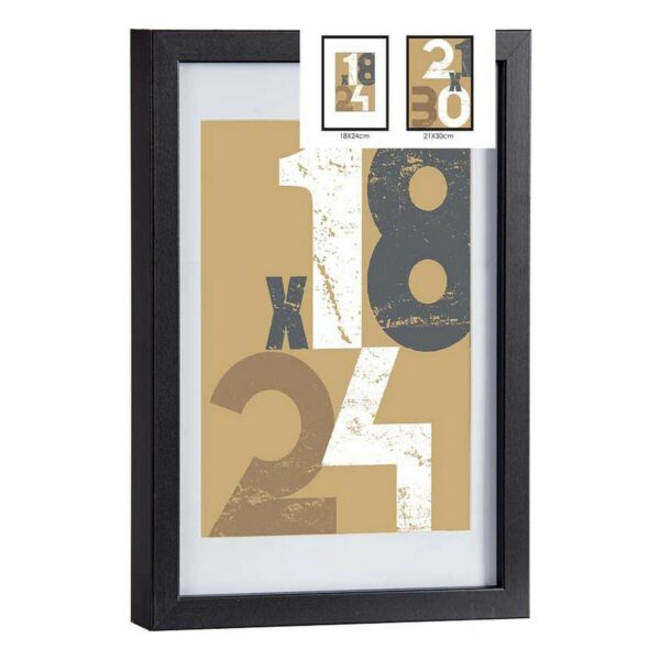 Fotorahmen 24 x 2,5 x 32,5 cm Schwarz Glas Holz MDF (6 Stück) – Bild 2