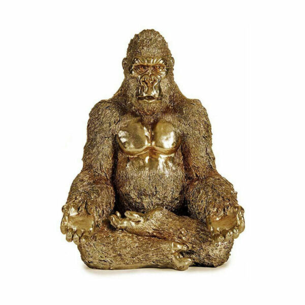 Deko-Figur Gorilla Yoga Gold 19 x 26,5 x 22 cm (4 Stück) – Bild 2