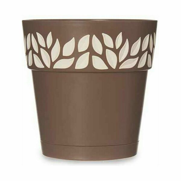 Selbstbewässernder Blumentopf Stefanplast Cloe Braun Kunststoff 15 x 15 x 15 cm (12 Stück) – Bild 2