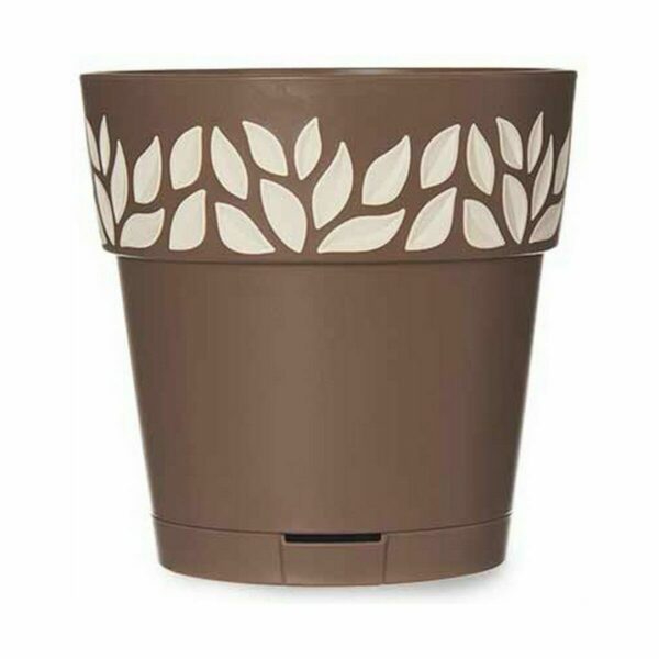 Selbstbewässernder Blumentopf Stefanplast Cloe Braun Kunststoff 15 x 15 x 15 cm (12 Stück) – Bild 3