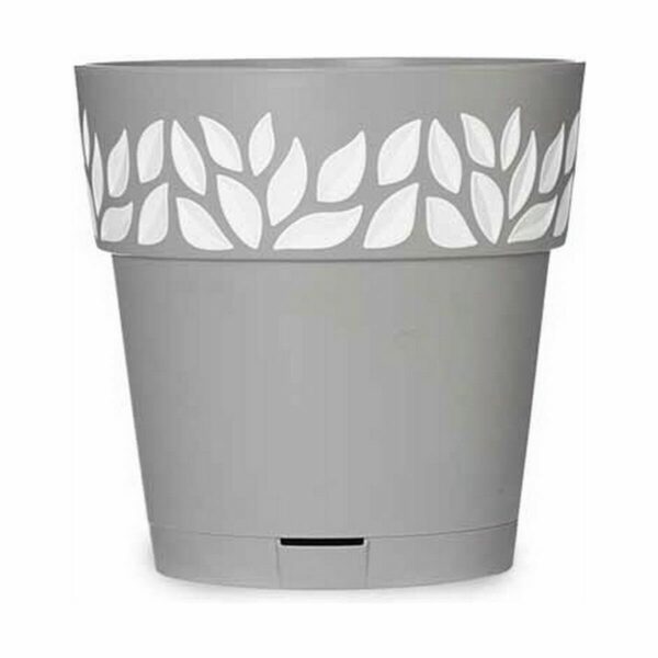 Selbstbewässernder Blumentopf Stefanplast Cloe Grau Kunststoff 19 x 19 x 19 cm (12 Stück) – Bild 3