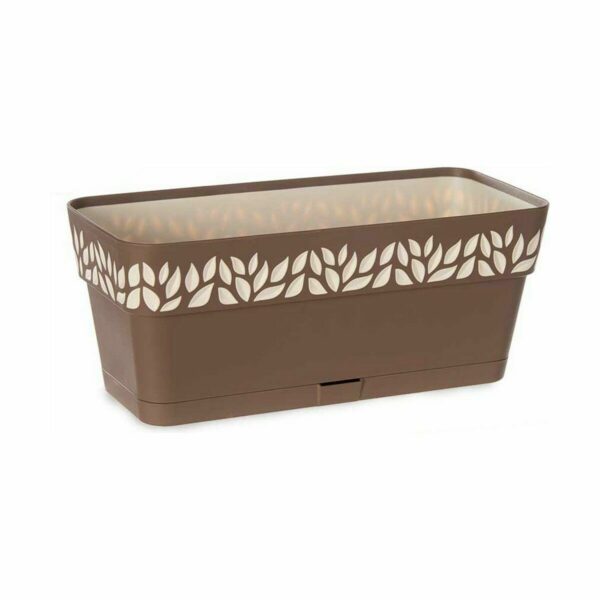 Blumenkasten Stefanplast Cloe Braun Kunststoff 13,3 x 12,3 x 29,3 cm (12 Stück) – Bild 2