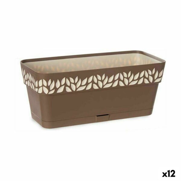 Blumenkasten Stefanplast Cloe Braun Kunststoff 13,3 x 12,3 x 29,3 cm (12 Stück)