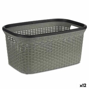 Wäschekorb Kipit TP7001-2 Grau Kunststoff 36 L 36 x 25,5 x 53 cm (12 Stück)