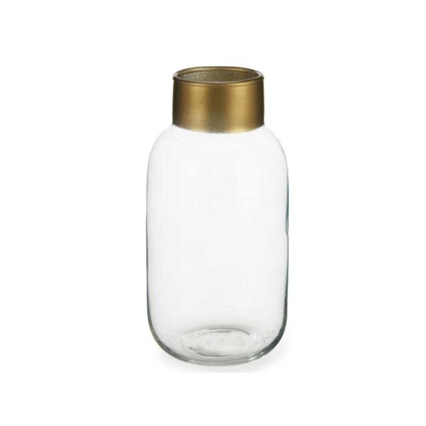 Vase Durchsichtig Gold Glas 11,5 x 24 x 11,5 cm (6 Stück) – Bild 2