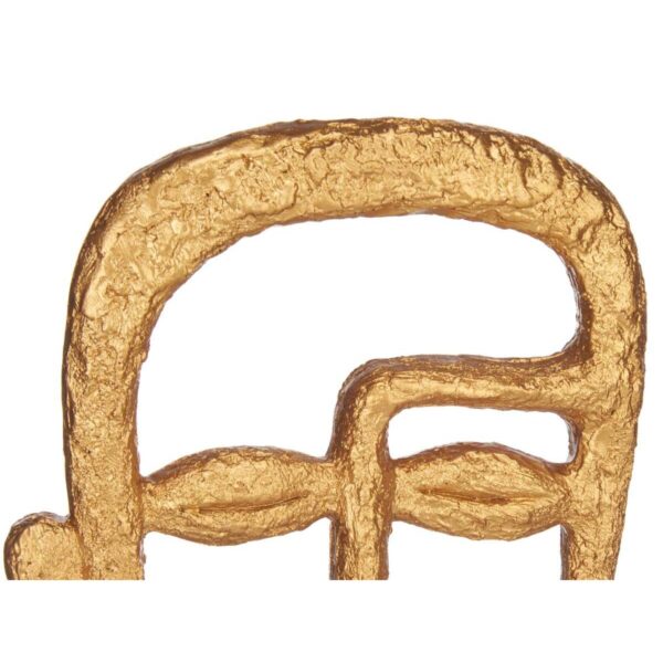 Deko-Figur Gesicht Gold 19,5 x 38 x 10,5 cm (4 Stück) – Bild 3