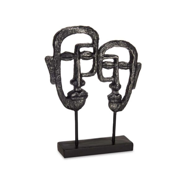 Deko-Figur Gesicht Schwarz 27 x 32,5 x 10,5 cm (4 Stück) – Bild 2