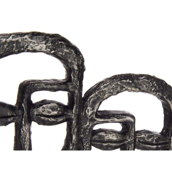 Deko-Figur Gesicht Schwarz 27 x 32,5 x 10,5 cm (4 Stück) – Bild 3