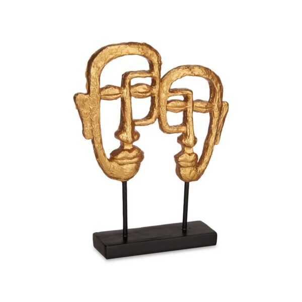 Deko-Figur Gesicht Gold 27 x 32,5 x 10,5 cm (4 Stück) – Bild 2