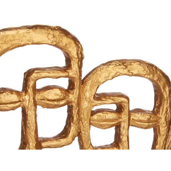 Deko-Figur Gesicht Gold 27 x 32,5 x 10,5 cm (4 Stück) – Bild 3