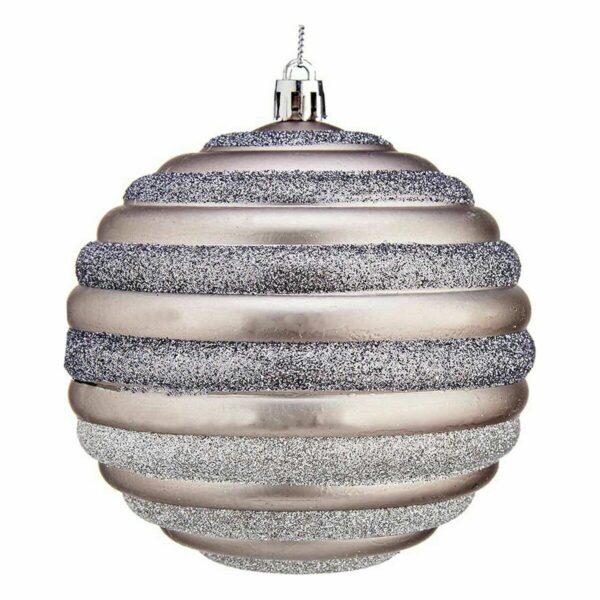Weihnachtskugeln-Set Krist+ 00876 Silberfarben Kunststoff Kreise 10 cm (6 Stück) – Bild 2