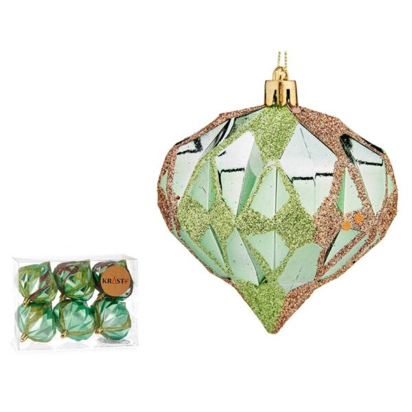 Weihnachtskugeln-Set Krist+ 00893 grün Kunststoff Diamant (12 Stück) – Bild 3