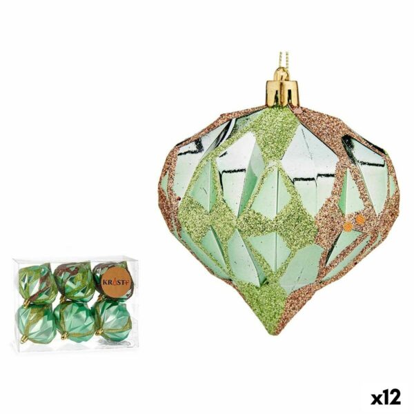 Weihnachtskugeln-Set Krist+ 00893 grün Kunststoff Diamant (12 Stück)