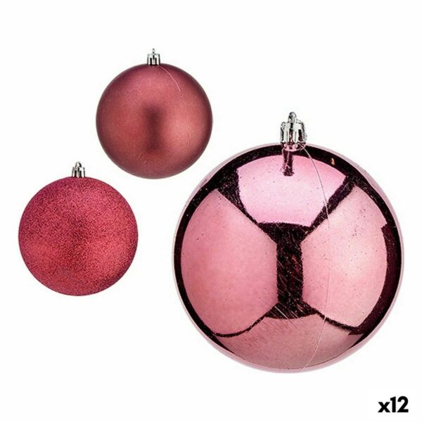 Weihnachtskugeln-Set Krist+ 00799 Rosa Kunststoff (12 Stück)