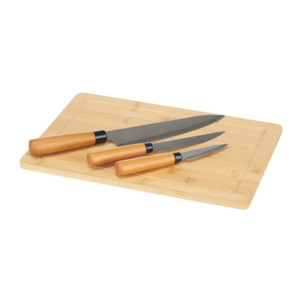 Messerset Kinvara KT216102 Braun Bambus Schneidebrett Käse (6 Stück) – Bild 2