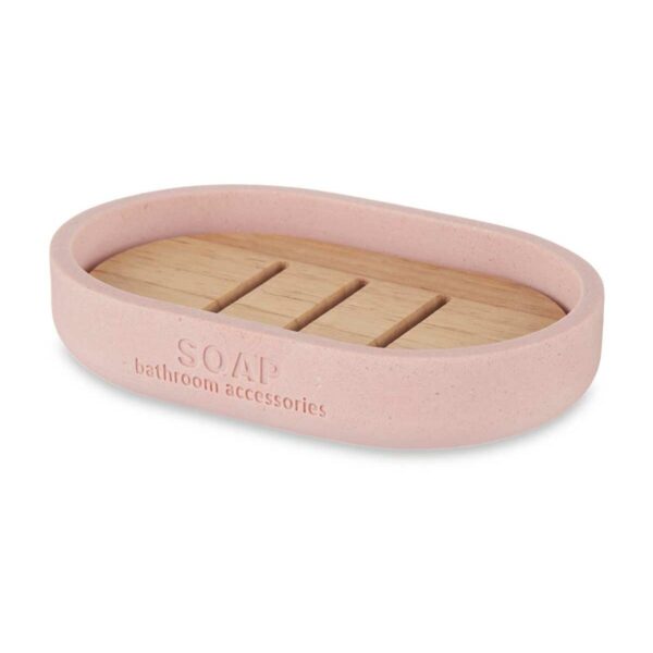 Seifenschale Berilo B5456BC-4 - 458 Rosa Harz Bambus 12,5 x 2,5 x 8,5 cm (6 Stück) – Bild 2