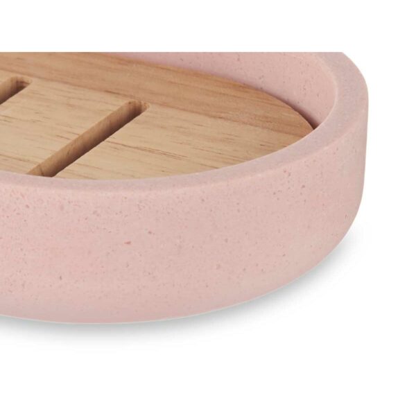 Seifenschale Berilo B5456BC-4 - 458 Rosa Harz Bambus 12,5 x 2,5 x 8,5 cm (6 Stück) – Bild 4