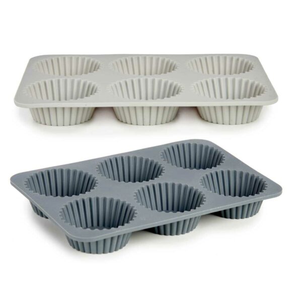 Muffinform Kinvara HH341 Hellgrau Dunkelgrau 25,5 x 3 x 17,5 cm Muffins (6 Stück) – Bild 2