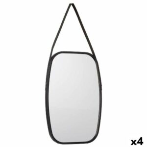 Wandspiegel 1273 Schwarz 43 x 65 x 3 cm rechteckig (4 Stück)