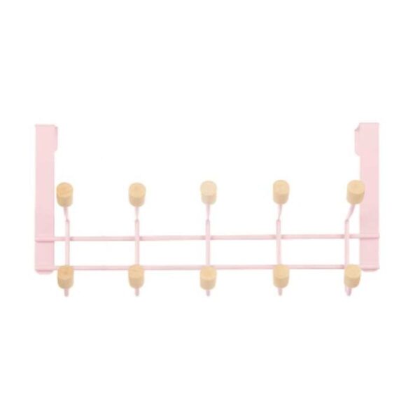 Jackenaufhänger für Türen Berilo W7912-10NB-PINK Rosa Holz Metall 35 x 17 x 15 cm (6 Stück) – Bild 3