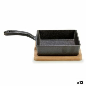 Pfanne für Finger-Food Kinvara 1277SJ5076 Braun Grau 23,7 x 6,3 x 14 cm Pfanne (12 Stück)