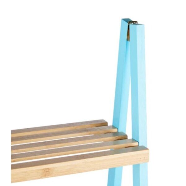 Badezimmerregal Berilo WR5504-4-428 Blau natürlich 40 x 109,3 x 30 cm – Bild 2
