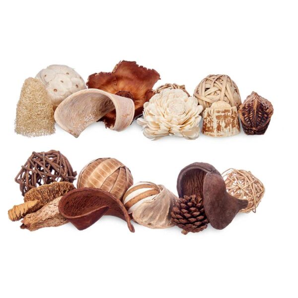 Dekoratives Potpourri Weiß Braun 19 x 40 x 14 cm (8 Stück) – Bild 2