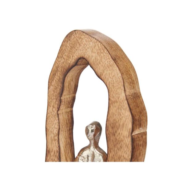 Deko-Figur Sitzend Silberfarben Metall 10 x 41,5 x 7,5 cm (6 Stück) – Bild 2