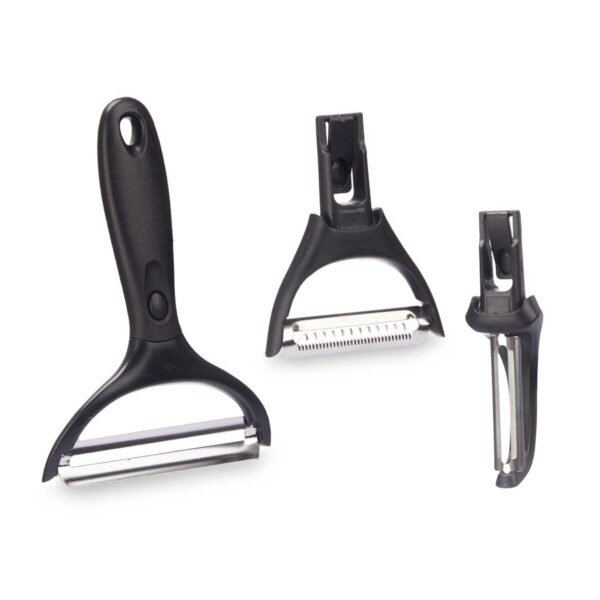 Schäler-Set Kinvara KT190129 Edelstahl Polypropylen ABS Austauschbare Aufsätze 3 Stücke (24 Stück) – Bild 2