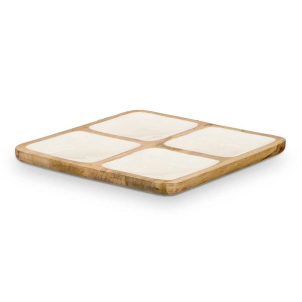 Tablett mit Fächern MALI-991 W Weiß 29,5 x 3 x 29,5 cm (6 Stück) – Bild 2
