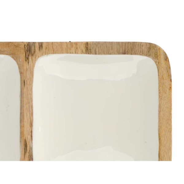 Tablett mit Fächern MALI-991 W Weiß 29,5 x 3 x 29,5 cm (6 Stück) – Bild 5