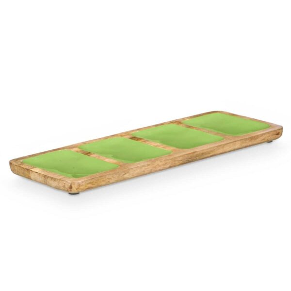 Tablett mit Fächern MALI-941 G grün 46 x 3 x 17 cm (6 Stück) – Bild 2