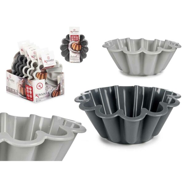 Gebäckbackform Kinvara HH477 Hellgrau Dunkelgrau Silikon 1,5 L 24,5 x 10 x 24,5 cm (6 Stück) – Bild 3