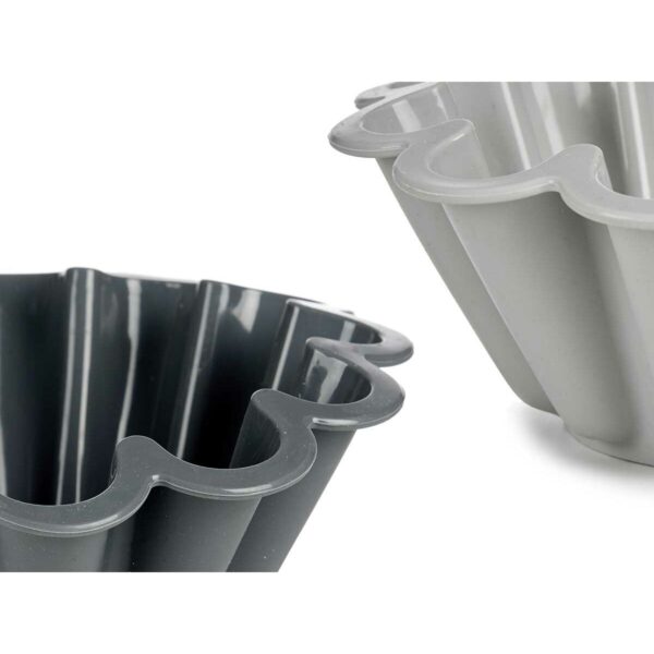 Gebäckbackform Kinvara HH477 Hellgrau Dunkelgrau Silikon 1,5 L 24,5 x 10 x 24,5 cm (6 Stück) – Bild 5