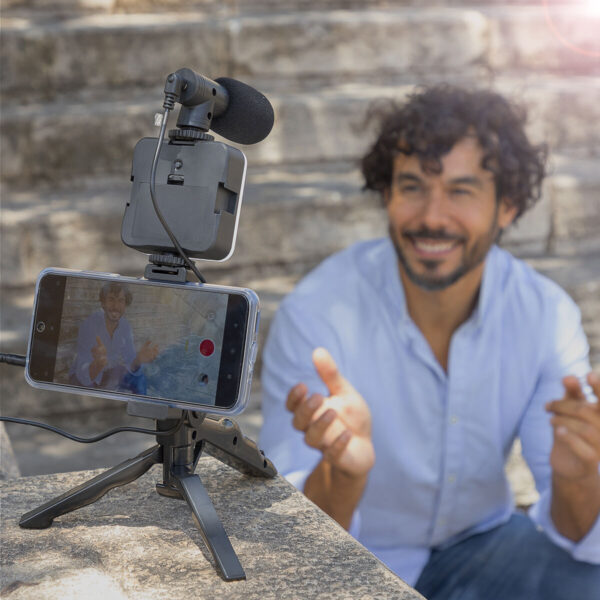 Vlogging Kit mit Licht, Mikrofon und Fernbedienung Plodni InnovaGoods 6 Stücke – Bild 6