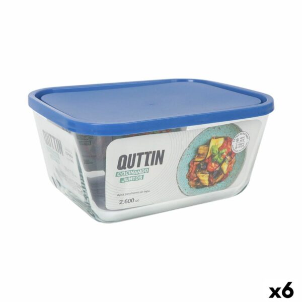 Lunchbox Inde Frigo rechteckig 2,6 L (6 Stück)