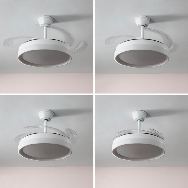 Deckenventilator mit LED-Licht und 4 einklappbaren Flügeln Keteez InnovaGoods Weiß 72 W Ø49-104 cm – Bild 3