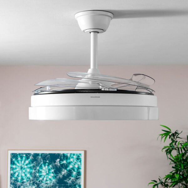 Deckenventilator mit LED-Licht und 4 einklappbaren Flügeln Keteez InnovaGoods Weiß 72 W Ø49-104 cm – Bild 6