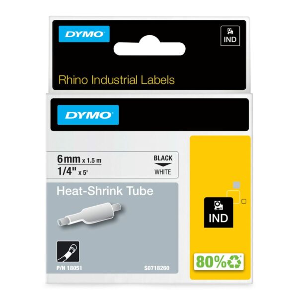 Laminiertes Klebeband zur Kennzeichnung von Maschinen ID1-6 Dymo 18051 Weiß – Bild 3