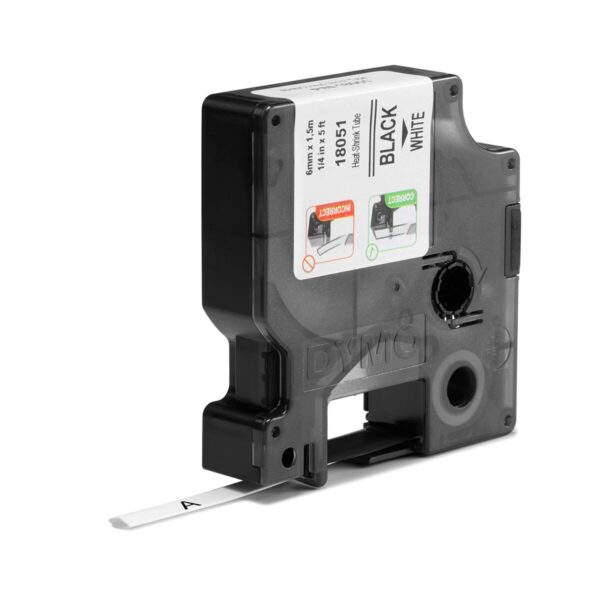 Laminiertes Klebeband zur Kennzeichnung von Maschinen ID1-6 Dymo 18051 Weiß – Bild 2