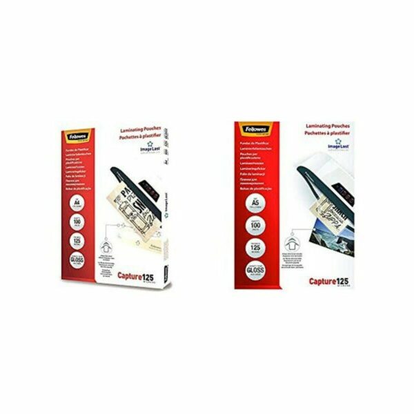 Plastifizierhüllen Fellowes 5307407 Durchsichtig Plastifizieren (100 Stück) (100 pcs) – Bild 2