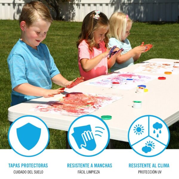 Table Klapptisch Lifetime Weiß Stahl Kunststoff 183 x 91 x 76 cm – Bild 4