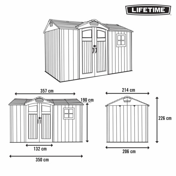 Stand Lifetime 356 x 225 x 213 cm Grau – Bild 4
