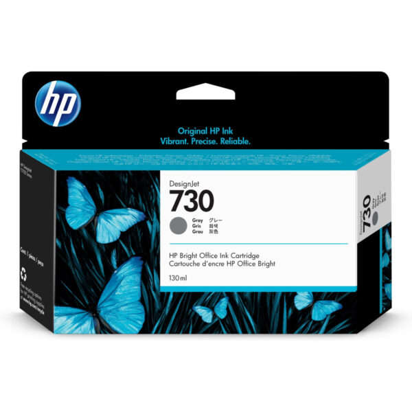 Original Tintenpatrone HP 730 Schwarz Grau – Bild 2
