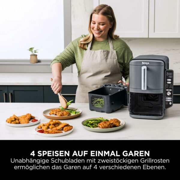 Heißluftfritteuse NINJA SL400EU Schwarz Grau 2470 w 9,5 L – Bild 2