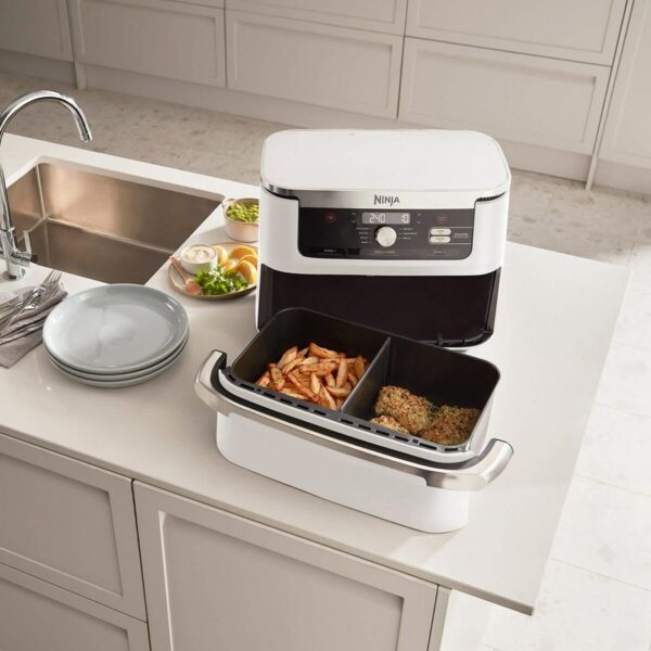 Heißluftfritteuse NINJA AF500EUWH Weiß Silberfarben 2470 w 10,4 L – Bild 2