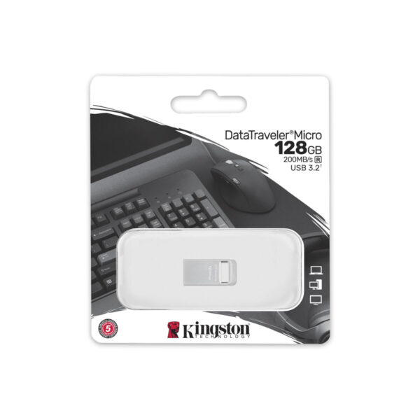 Pendrive Kingston DTMC3G2/128GB Schwarz Silberfarben 128 GB – Bild 3