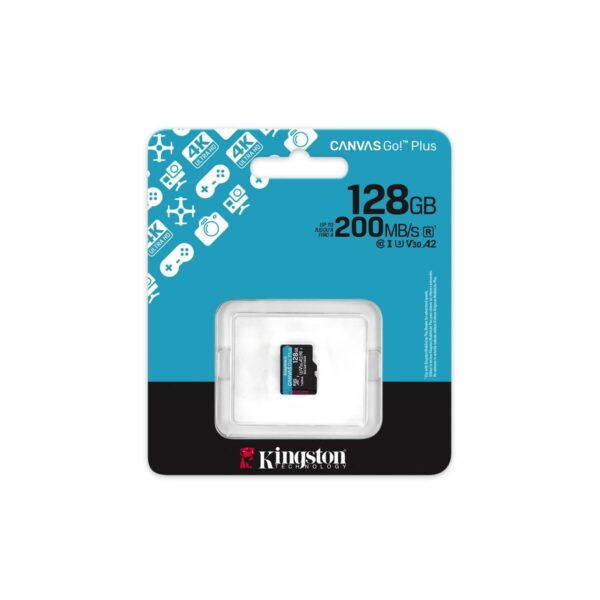 Mikro SD Speicherkarte mit Adapter Kingston SDCG4/128GBSP 128 GB – Bild 3