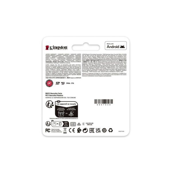 Mikro SD Speicherkarte mit Adapter Kingston SDCG4/128GBSP 128 GB – Bild 4