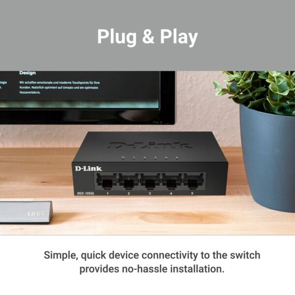 Schalter für das Büronetz D-Link DGS-105GL – Bild 4